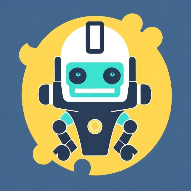Prompt: a mascot logo of a robot, simple, vector