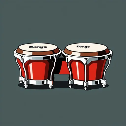 Prompt: a logo of a pair of bongos, in the style of massimo vignelli, clean background