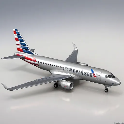 Prompt: Cartoon American Airlines Embraer E-175

