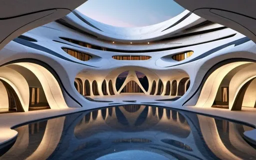 Prompt: If Aminoddole Caravanserai was built by Zaha Hadid 