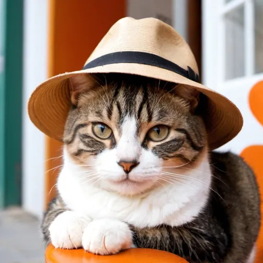 Prompt: Fait une chat avec un chapeau