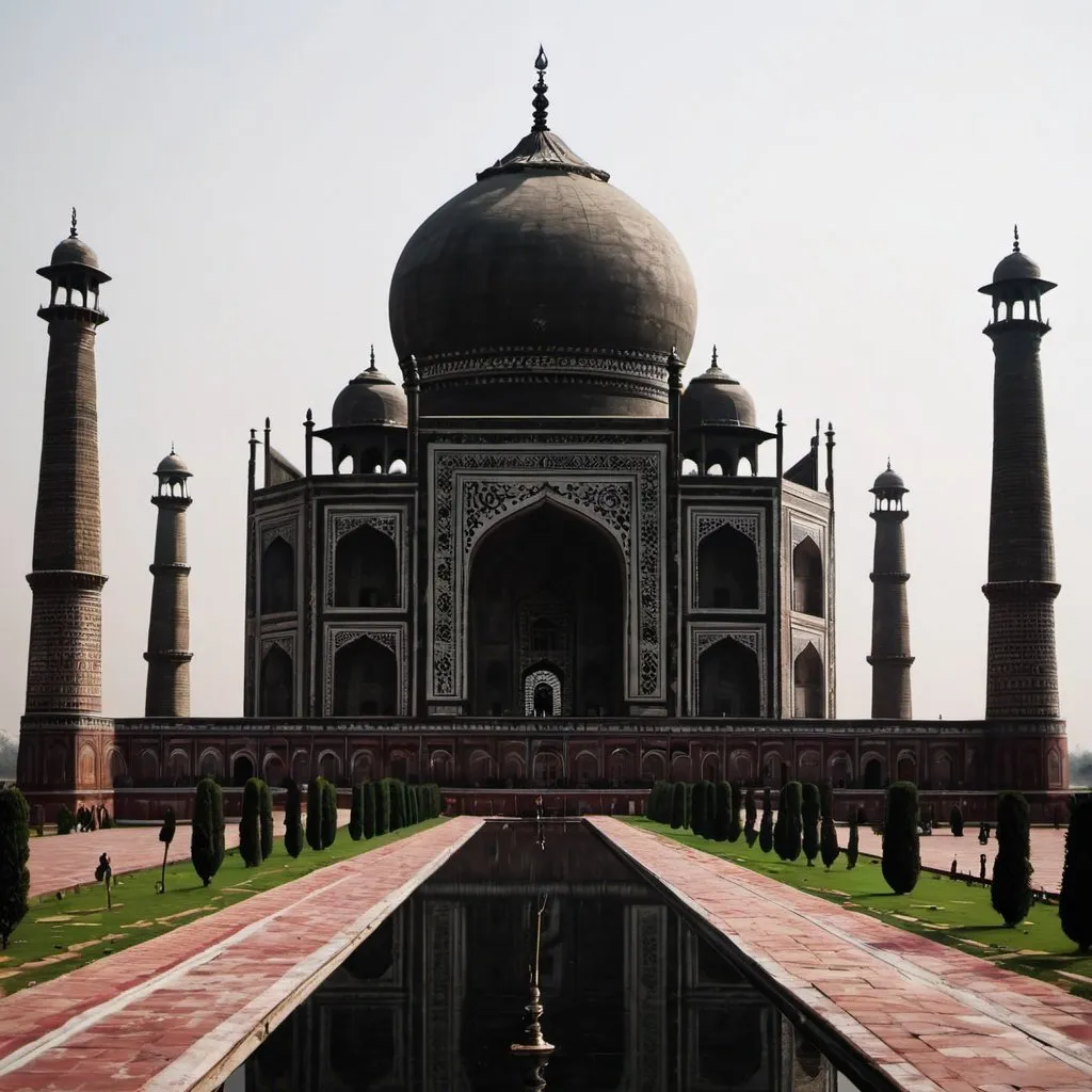 Prompt: Black tajmahal picture if shahjhan made ,how this black taj mahal looks 