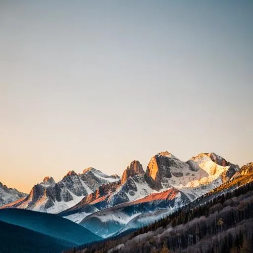 Prompt: Vintage mountain range at sunrise, clear sky, sun peaking over the mountains, retro style, vintage, detailed mountain peaks, warm golden tones, soft sunlight, serene atmosphere, high quality, old-fashioned, artistic, detailed landscape, vintage color palette, sunlit sky, peaceful scenery, nostalgic feel, artistic rendering