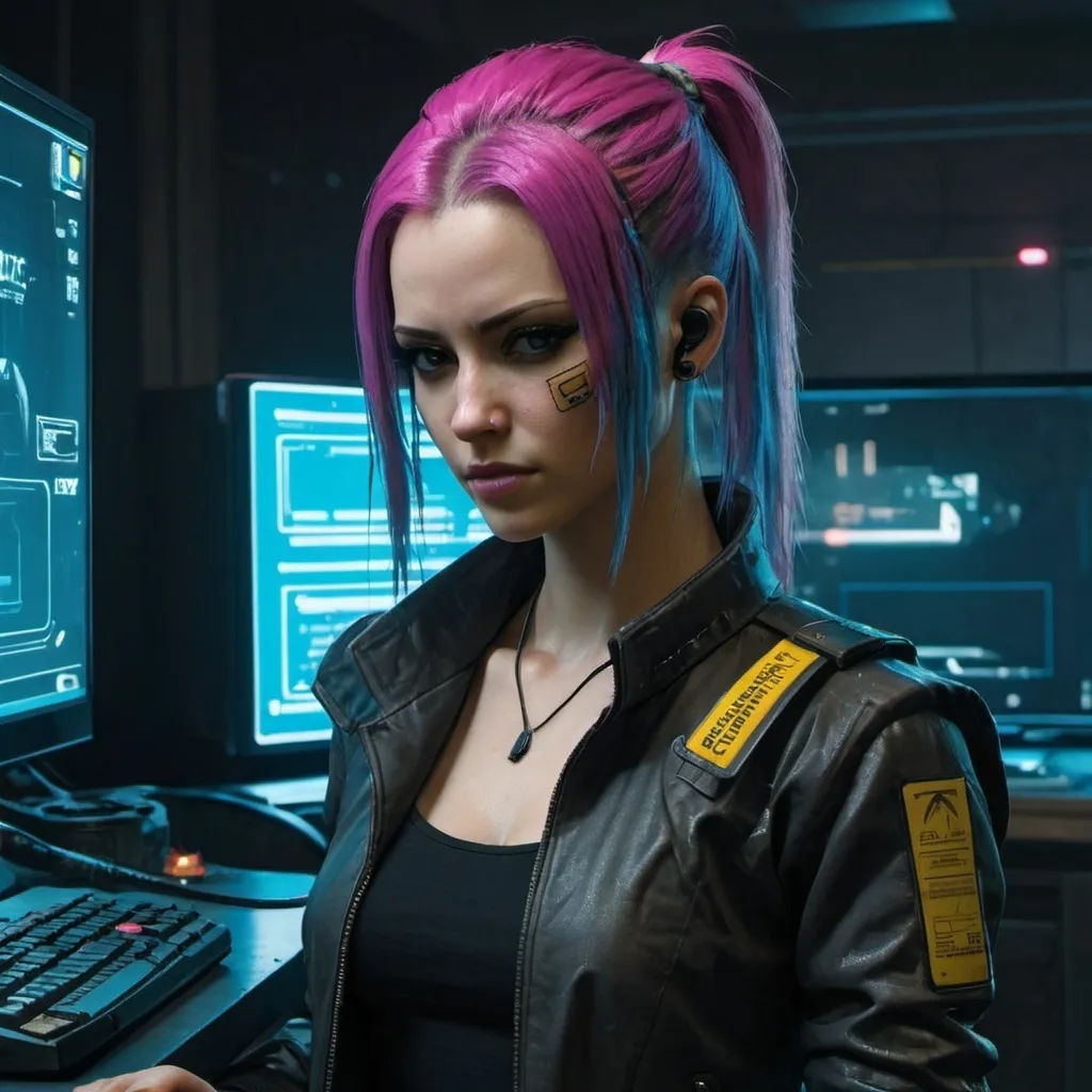 Prompt: Create a Cyberware interface with reference to Cyberpunk 2077