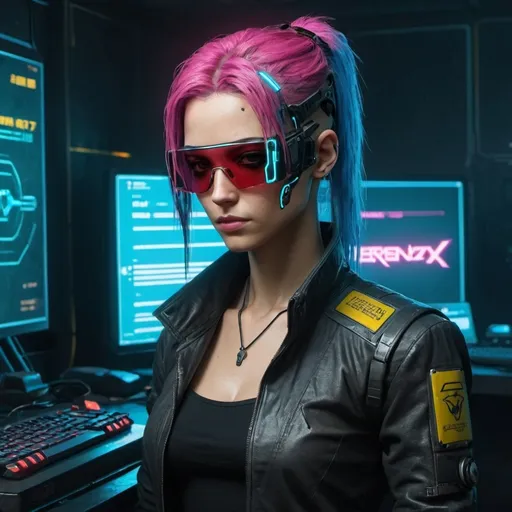 Prompt: Create a Cyberware interface with reference to Cyberpunk 2077