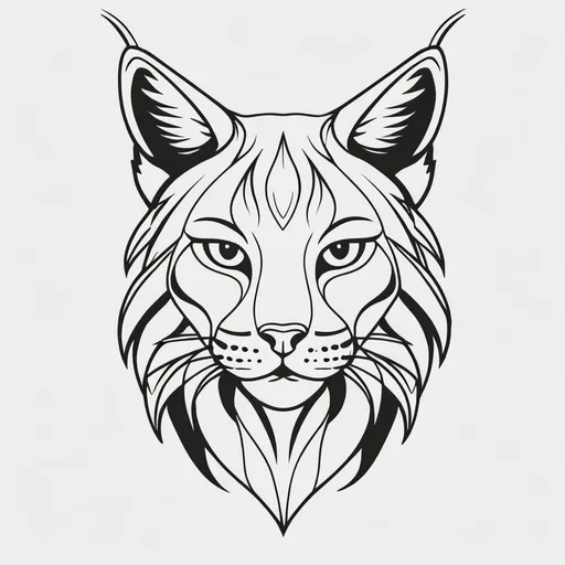 Prompt: Simple, minimalistic. lynx. Vector. Logo style, proud. transparent