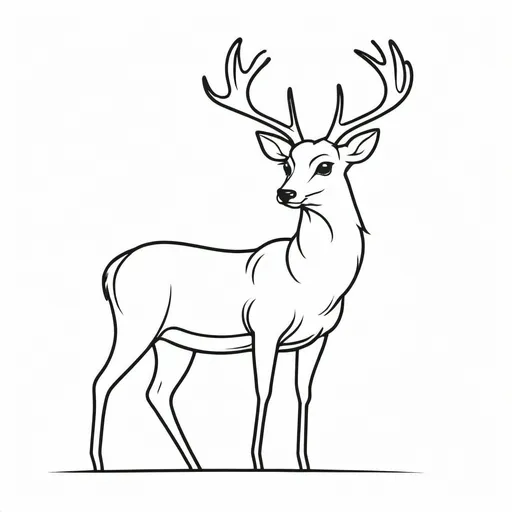 Prompt: Simple, minimalistic. white tail deer. Vector. Logo style, proud