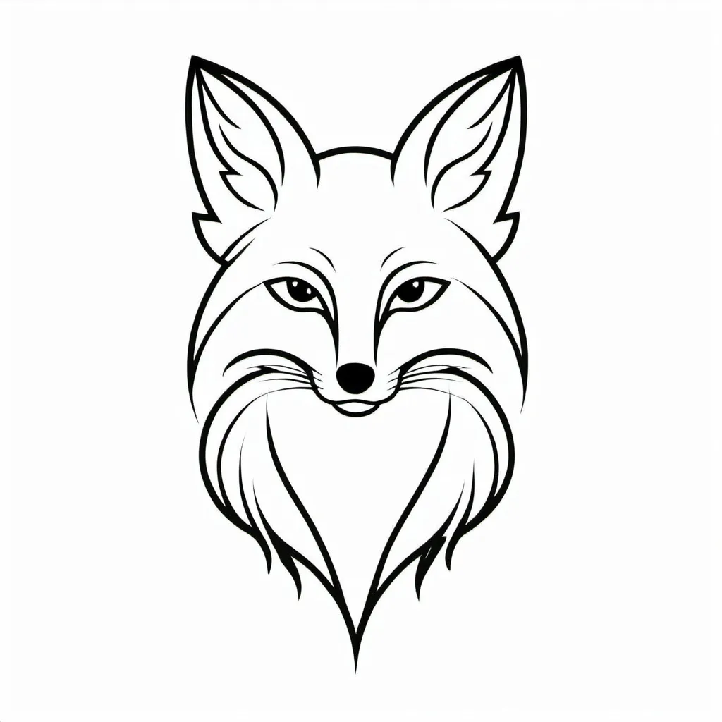 Prompt: Simple, minimalistic. Fox. Vector. Logo style, proud.