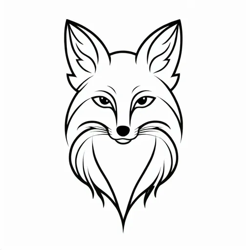 Prompt: Simple, minimalistic. Fox. Vector. Logo style, proud.