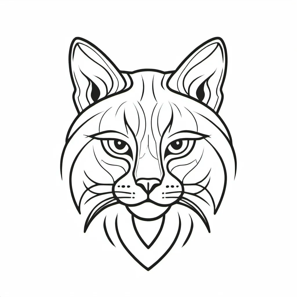 Prompt: Simple, minimalistic. bobcat. Vector. Logo style, proud