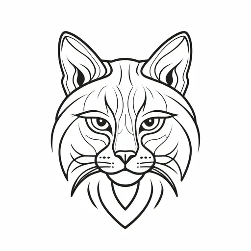 Prompt: Simple, minimalistic. bobcat. Vector. Logo style, proud