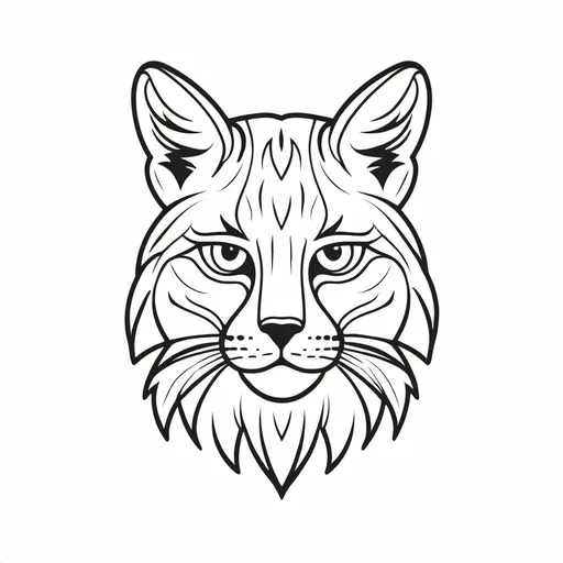 Prompt: Simple, minimalistic. bobcat. Vector. Logo style, proud