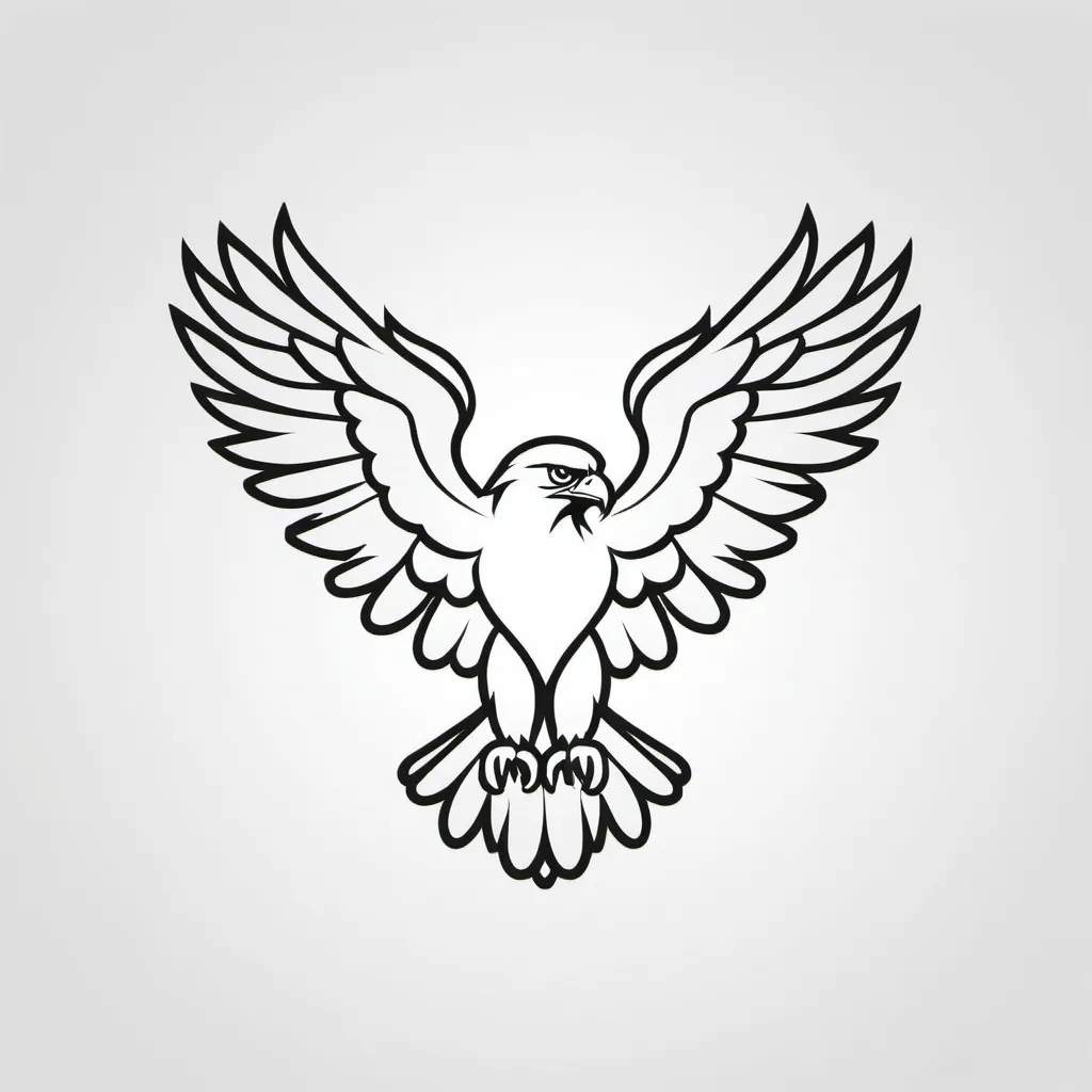 Prompt: Simple, minimalistic. hawk. Vector. Logo style,