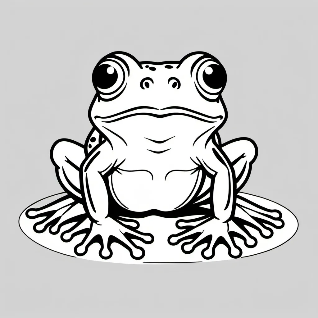 Prompt: Simple, minimalistic. Frog. Vector. Logo style, proud. transparent