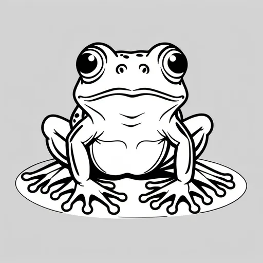 Prompt: Simple, minimalistic. Frog. Vector. Logo style, proud. transparent