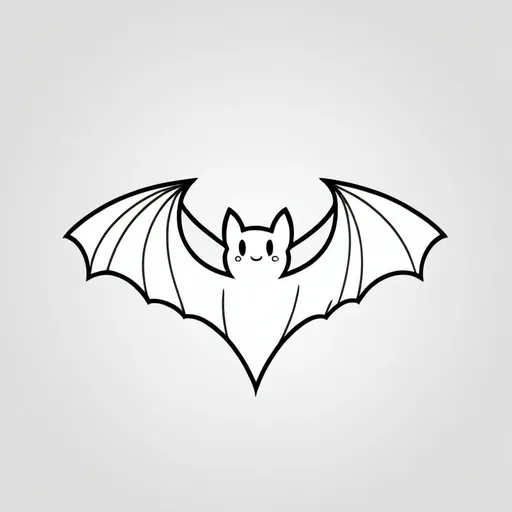 Prompt: Simple, minimalistic. bat. Vector. Logo style, proud