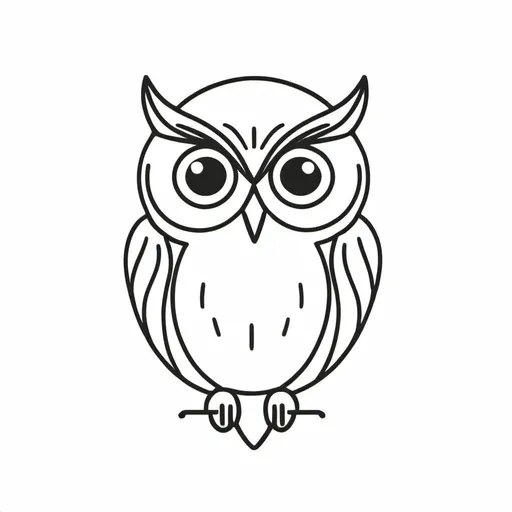 Prompt: Simple, minimalistic. owl. Vector. Logo style, proud. Masculine