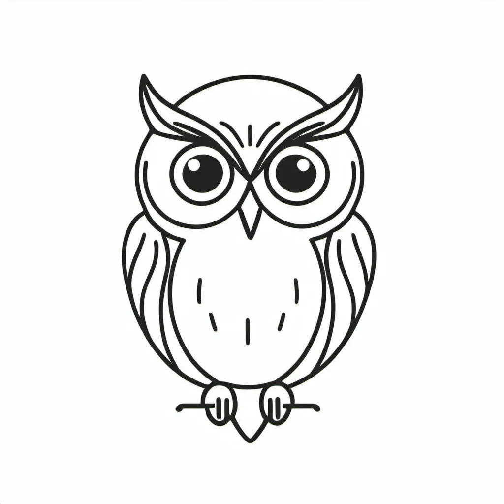 Prompt: Simple, minimalistic. owl. Vector. Logo style, proud. Masculine