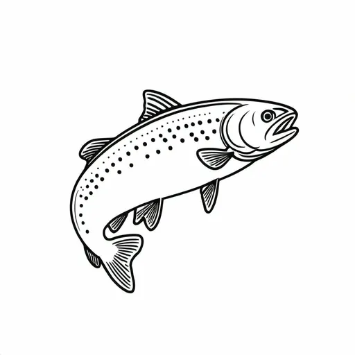 Prompt: Simple, minimalistic. Trout. Vector. Logo style, proud.