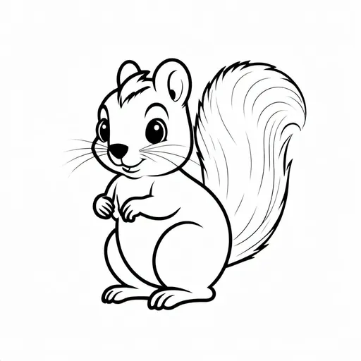 Prompt: Simple, minimalistic. Squirrel. Vector. Logo style, proud