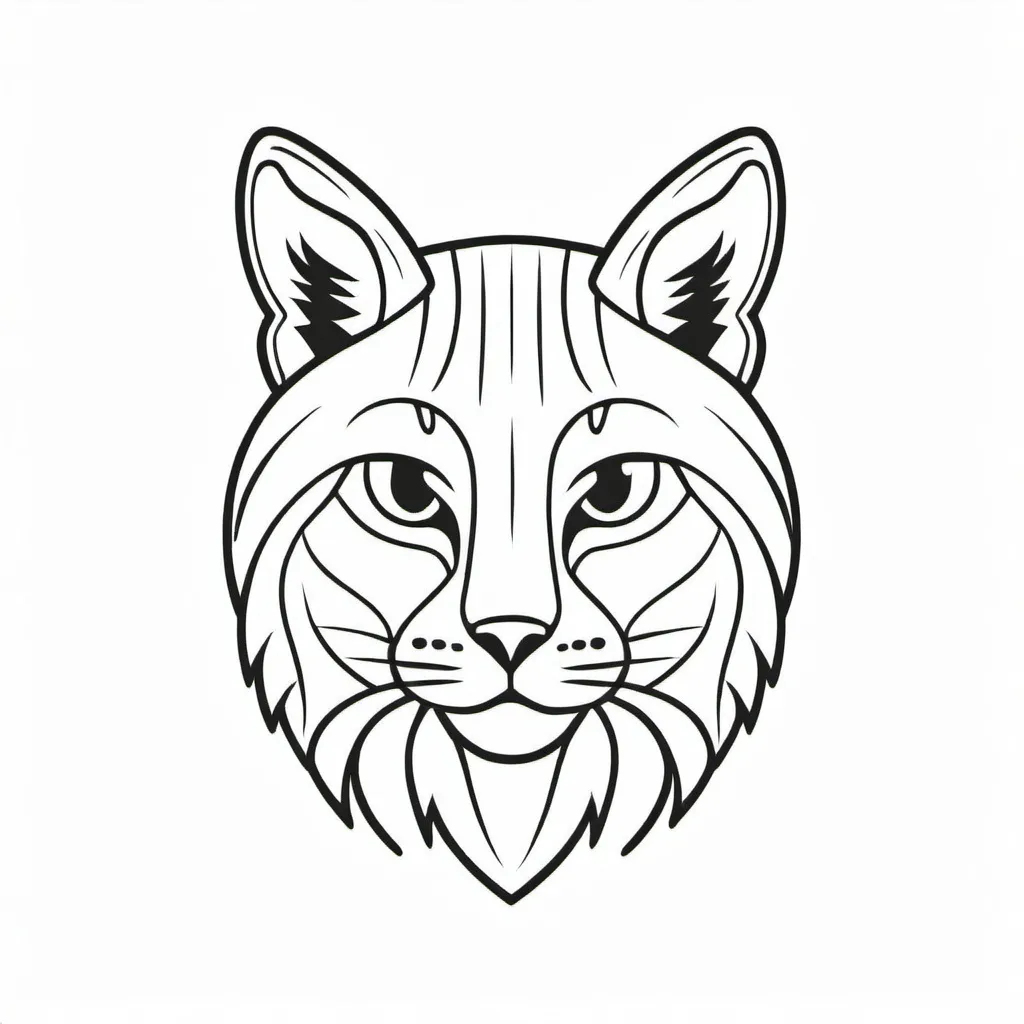 Prompt: Simple, minimalistic. bobcat. Vector. Logo style, proud