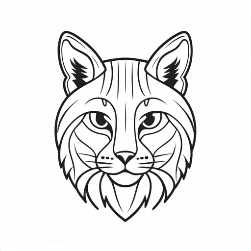 Prompt: Simple, minimalistic. bobcat. Vector. Logo style, proud