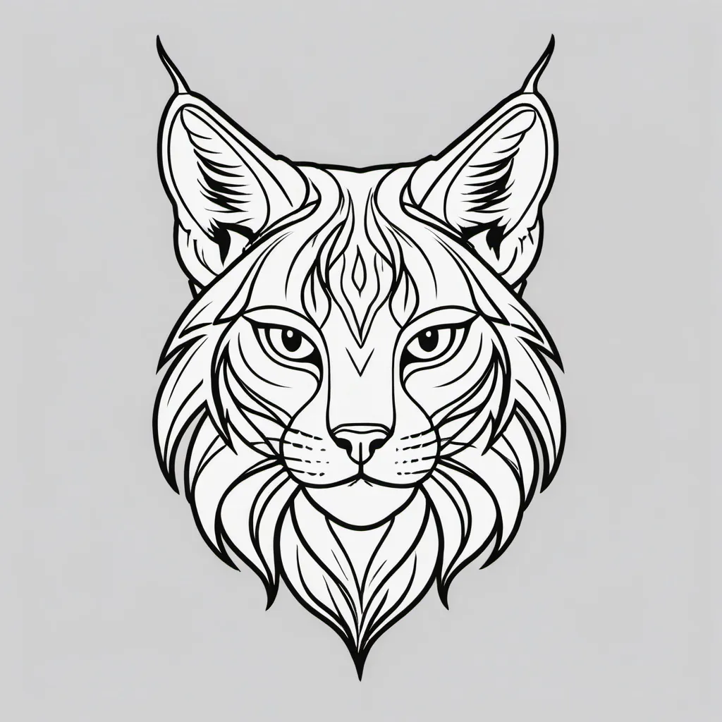 Prompt: Simple, minimalistic. lynx. Vector. Logo style, proud. transparent