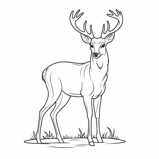 Prompt: Simple, minimalistic. white tail deer. Vector. Logo style, proud