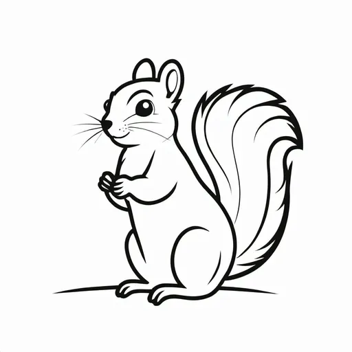 Prompt: Simple, minimalistic. Squirrel. Vector. Logo style, proud