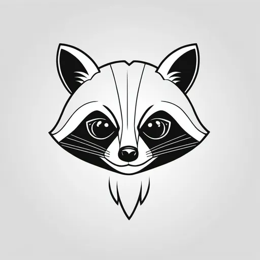 Prompt: Simple, minimalistic. bat. Racoon. Logo style, proud.