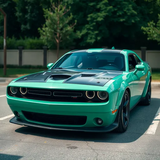 Prompt: dodge challenger car