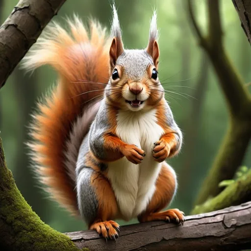 Prompt: Elder Alagorn, leader of the squirrel clan called The Scurry.