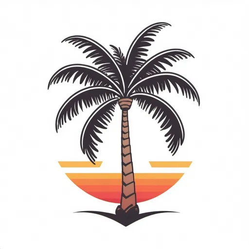 Prompt: Palm tree logo with no background