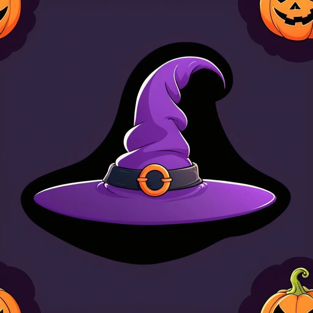 Prompt: cartoon witch hat, hocus hocus vibes