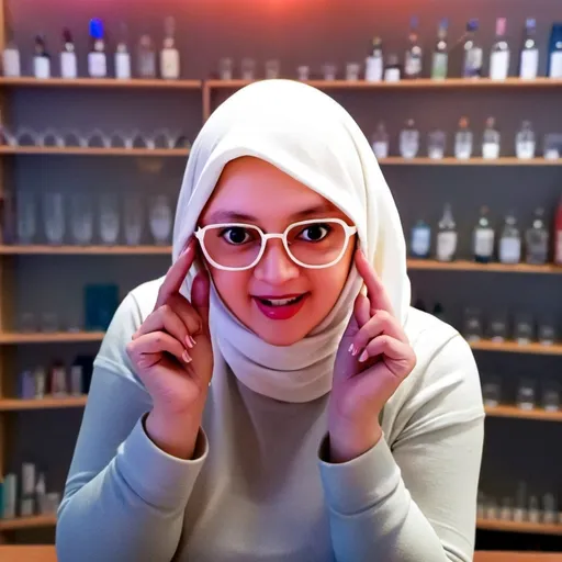 Prompt: gambar beuatiful girl glasses

