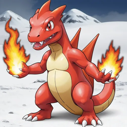 Prompt: charmeleon pokemon in whiteout survival 