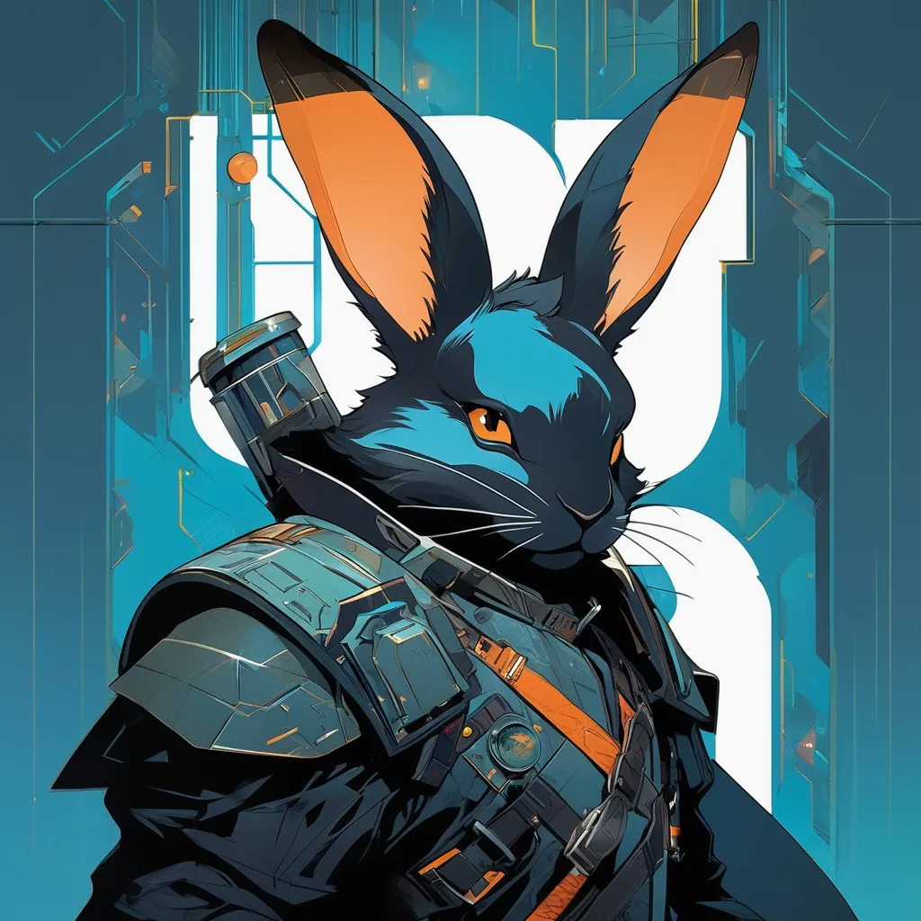 Prompt: a study of cell shaded protrait full body of male anthropomorphic furry rabbit with small earsin artstyle, llustration, post frostpunk, grunge, concept art by josan gonzales and wlop, by james jean, Victo ngai, David Rubín, Mike Mignola, Laurie Greasley, highly detailed, sharp focus, alien, Trending on Artstation, HQ, deviantart, art by artgem