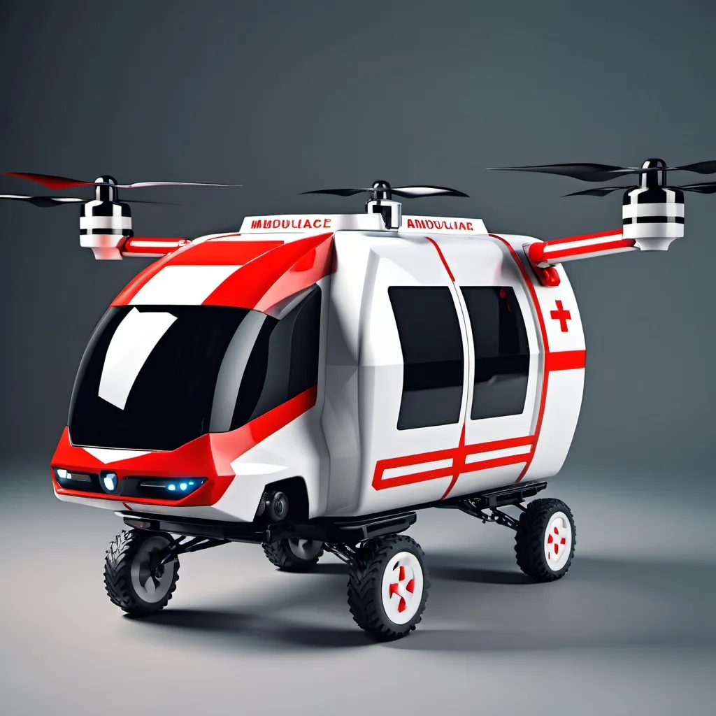 Prompt: Modular 
drone ambulance design