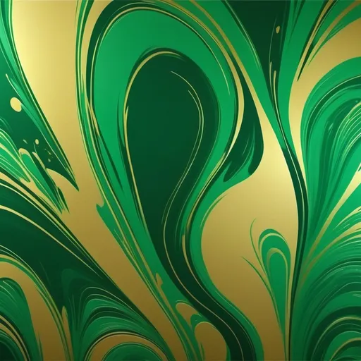 Prompt: wallpaper with vivid Green & golden mixing color