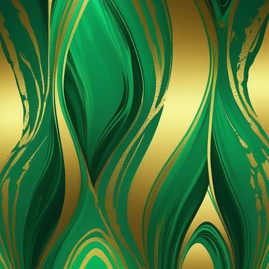 Prompt: wallpaper with vivid Green & golden mixing color