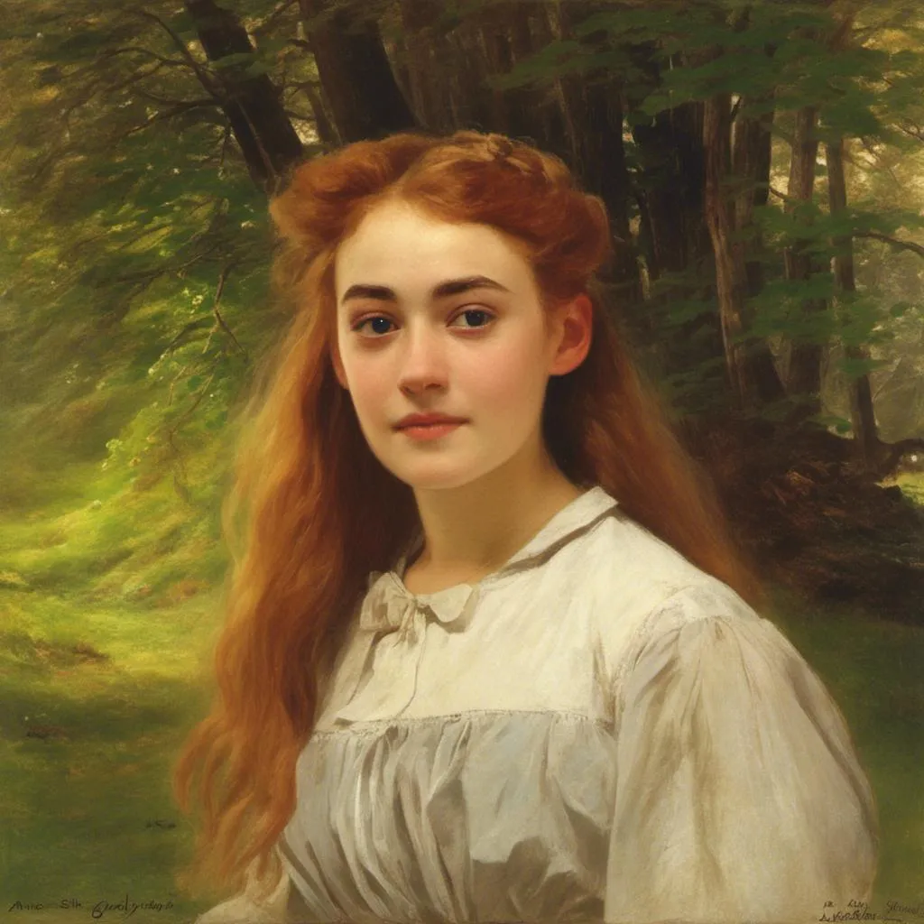 Prompt: Anne Shirley at age of 21, by L. M. Montgomery <mymodel>