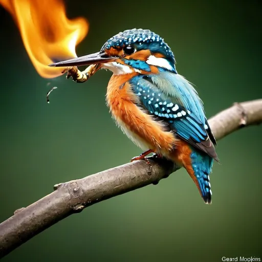 Prompt: As kingfishers catch fire, dragonflies draw flame;
As tumbled over rim in roundy wells
Stones ring; like each tucked string tells, each hung bell's
Bow swung finds tongue to fling out broad its name;
Each mortal thing does one thing and the same:
Deals out that being indoors each one dwells;
Selves — goes itself; myself it speaks and spells,
Crying Whát I dó is me: for that I came.

I say móre: the just man justices;
Keeps grace: thát keeps all his goings graces;
Acts in God's eye what in God's eye he is —
Chríst — for Christ plays in ten thousand places,
Lovely in limbs, and lovely in eyes not his
To the Father through the features of men's faces.

As Kingfishers Catch Fire
BY GERARD MANLEY HOPKINS <redo>