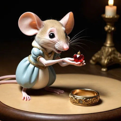 Prompt: The Mouse Steals The Ring From The Princess 