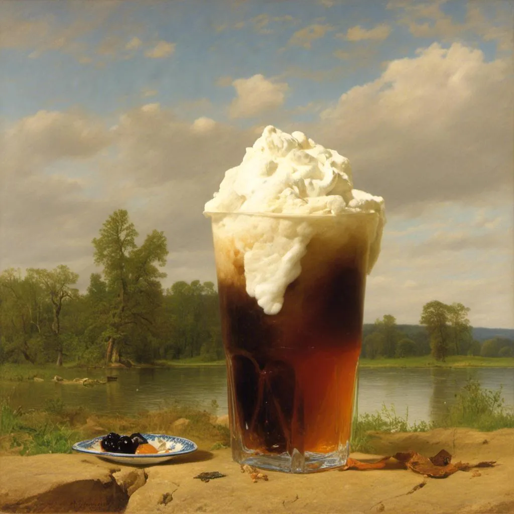 Prompt: <mymodel>a drawing of a  root beer float