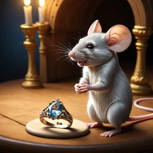 Prompt: The Mouse Steals The Ring From The Princess 