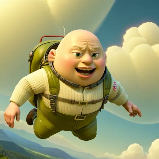 Prompt: "Humpty Dumpty" skydiving 