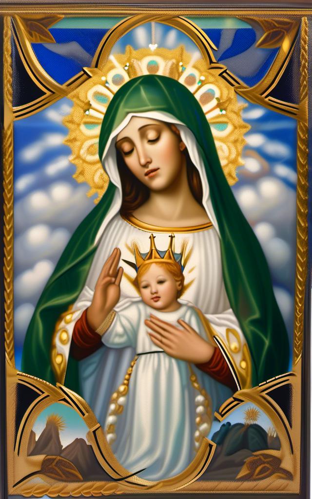 Prompt: Hail, holy Queen, mother of Mercy.
Hail, our life, our sweetness and our hope.
To thee do we cry,
poor banished children of Eve;
to thee do we send up our sighs,
mourning and weeping,
in this vale of tears.
Turn then, most gracious advocate,
thine eyes of mercy toward us;
and after this our exile, show unto us
the blessed fruit of thy womb, Jesus.
O clement, O loving,
O sweet virgin Mary.

<mymodel>