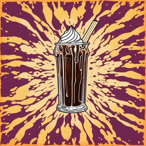 Prompt: <mymodel>a drawing of a  root beer float