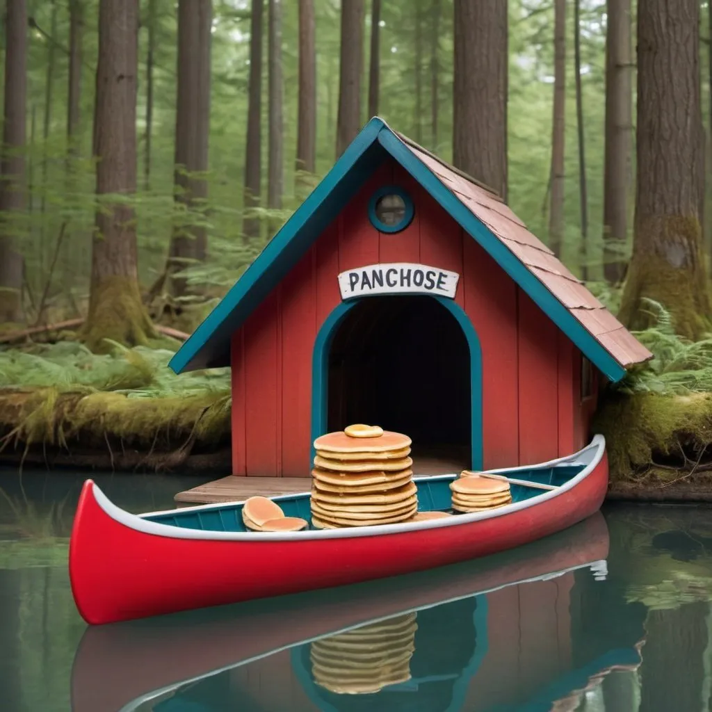 Prompt: "you're riding in a canoe and the doors falls off, how many pancakes can fit in a doghouse"