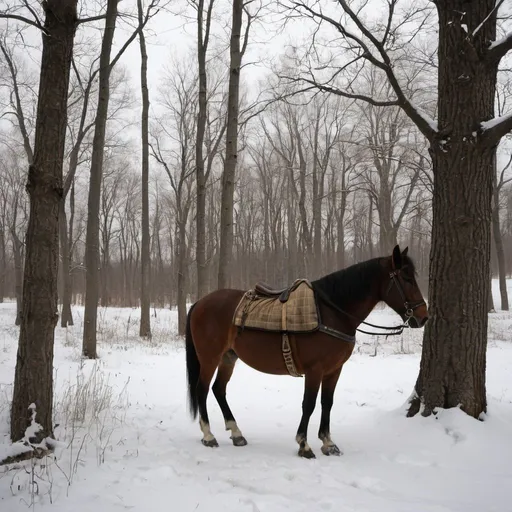 Prompt: WHOSE woods these are I think I know.
His house is in the village though;
He will not see me stopping here
To watch his woods fill up with snow.

My little horse must think it queer
To stop without a farmhouse near
Between the woods and frozen lake
The darkest evening of the year.

He gives his harness bells a shake
To ask if there is some mistake.
The only other sound's the sweep
Of easy wind and downy flake.

The woods are lovely, dark and deep.
But I have promises to keep,
And miles to go before I sleep,
And miles to go before I sleep.